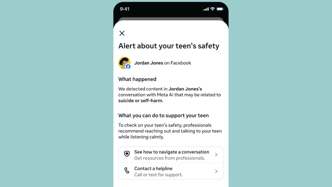 Meta Alerts Parents to Teen Self-Harm Searches on Facebook